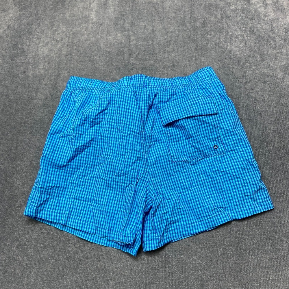 Piombo Swim Shorts Mens XL Black Blue Plaid Mesh Lined Drawstring Waist Beach - Picture 14 of 16